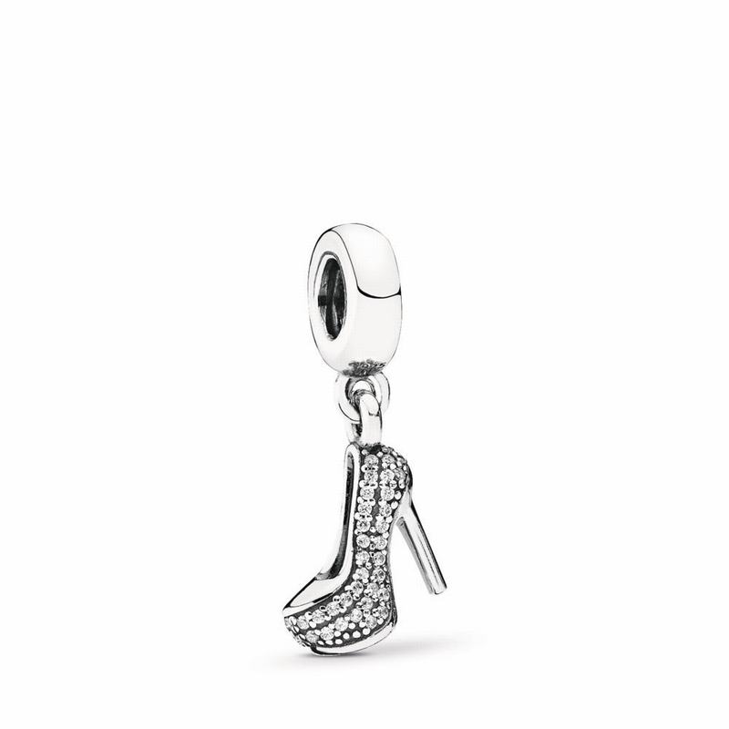 Pandora Sparkling Stiletto Dangle Charm Ireland - Sterling Silver/Cubic Zirconia - 586402ZPQ